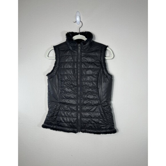 Nicole Miller Ladies' Reversible Vest Black Quilted SZ XS Full Zip - Picture 2 of 15